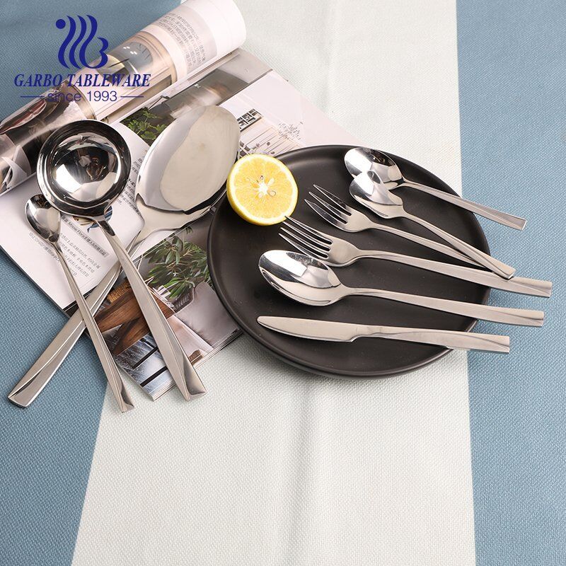 18/8 SS household use flatware set premium stainless steel cutlery set service for 6