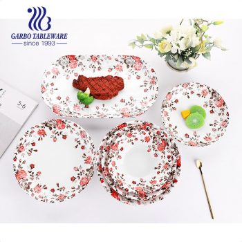 China factory cheap customized under glazed design ceramic dinner set 8/9/10/12 inch fine porcelain plates for food serving