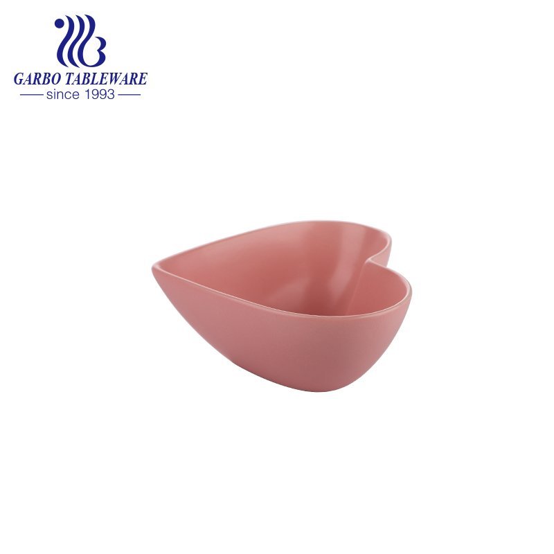 8.3 inch stoneware heart-shaped bowl for wedding decoration