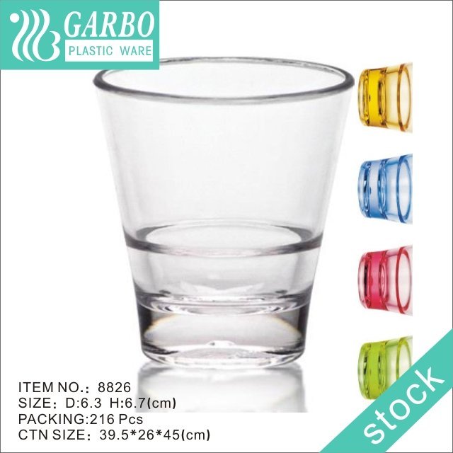 wide mouth 16oz clear polycarbonate glass drinking cup for whiskey lover