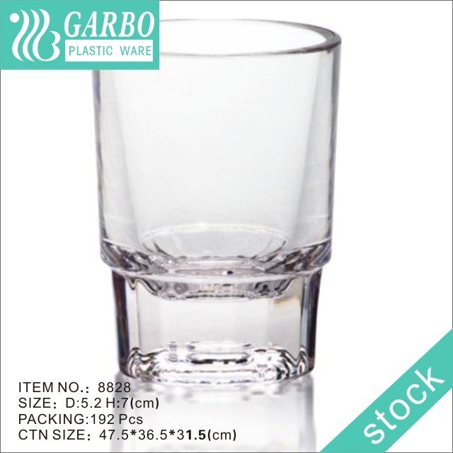 Classic V shape transparent 10cl polycarbonate shot glass