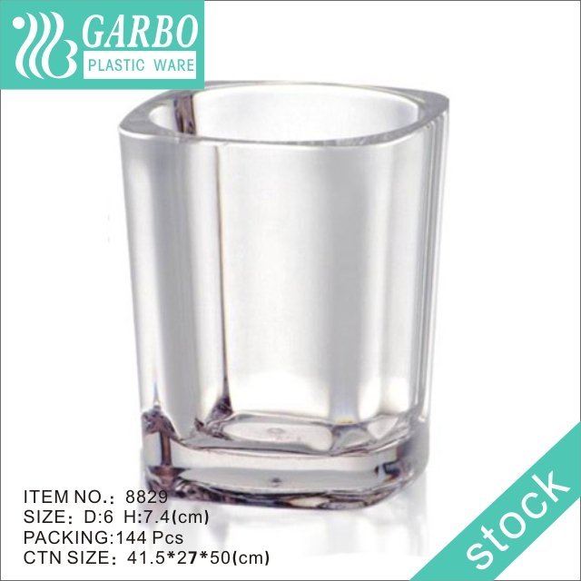 كلاسيكي على شكل V زجاج شفاف من البولي كربونات 10cl