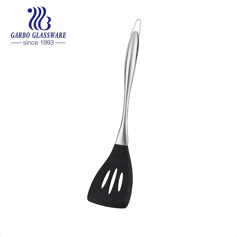 Heat Resistant Non-stick Nylon&Silicone Spatula Set with Stainless Steel Handle BPA-Free Kitchen Cooking Tools Set