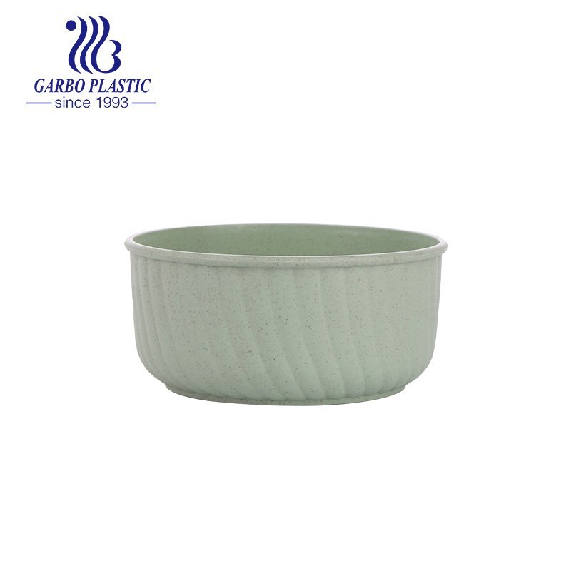 Wheat straw material baby purple small round bowl with engraved design outside for fruit dessert with cheap price