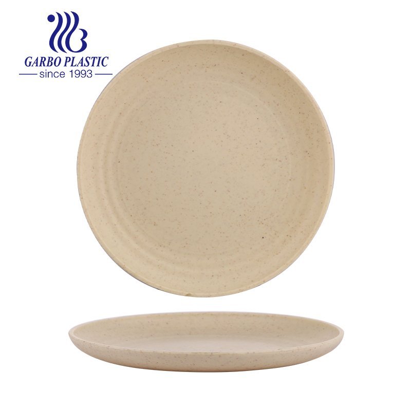 All season Natural Plastic Platters Durable Rectangular Wheat Straw Dinner Plates with Multiple Use for indoor or outdoor