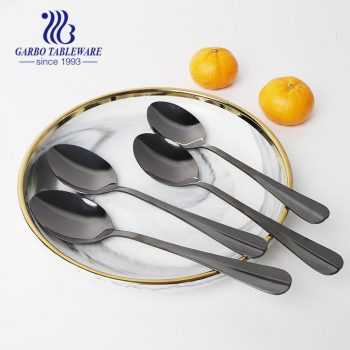 4pcs set stainless steel flatware dinner spoon mirror polish soup spoons