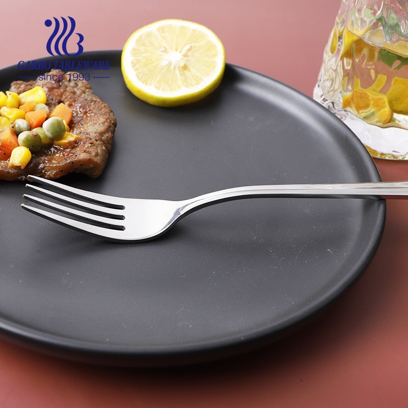 Stainless steel flatware silverware modern dinner forks elegant table fork for restaurant and hotel