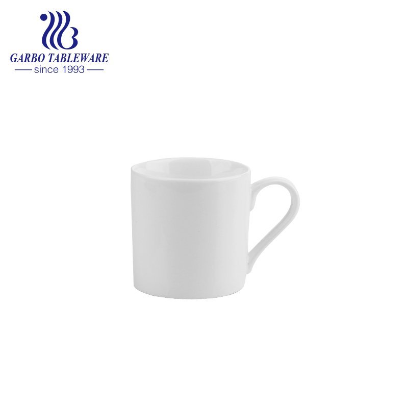 Royal high wite taza para beber café de porcelana de hueso nueva clara con base tazas de cerámica para bebidas juego de tazas de porcelana con borde dorado personalizado y tazas con estampado de logotipo