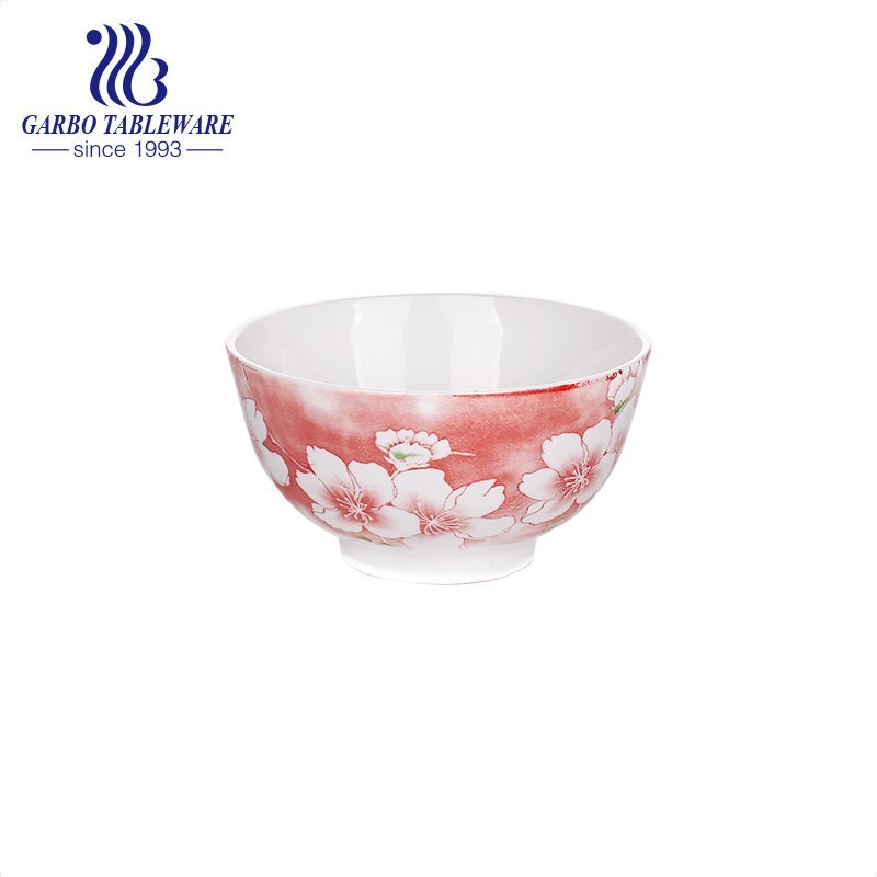 320ml porcelain bowl with outside underglazed strawberry decal for sale