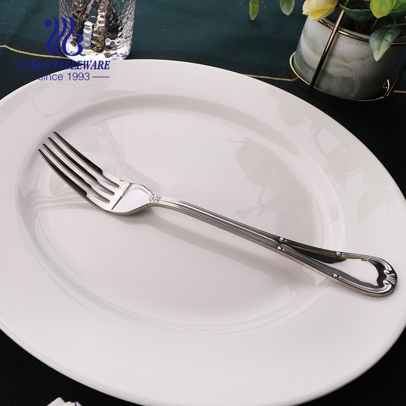 Garbo mirror polished metal dinner forks heavy duty stainless steel steak beef fork silver utensils flatware