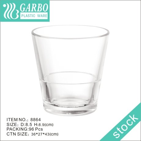 Pub 13oz clear straight plastic PC whiskey drinking cup