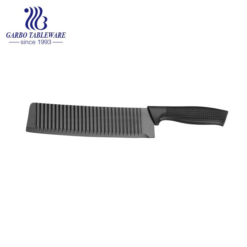 Wholesale Professional Chef Knife Set High Quality Safe Personlized Color Logo 6pcs Kitchen Knife Set With PP Black Handle