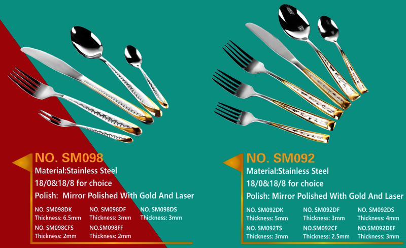 Middle East markets best selling gold stainless steel flatware