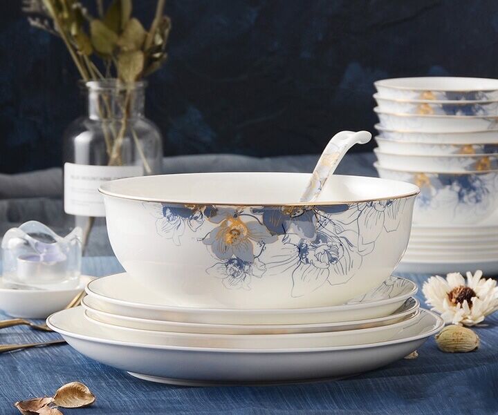 Was ist das meistverkaufte Bone China-Geschirr für den Markt und welche Art von Druckdesigns ist beliebt?