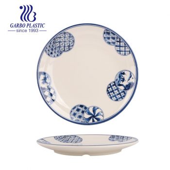 7 inch Round Plastic Dessert Plates Unbreakable and Dishwasher Safe suitable as Home Serving Tableware
