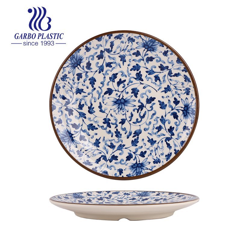 7 inch Round Plastic Dessert Plates Unbreakable and Dishwasher Safe suitable as Home Serving Tableware