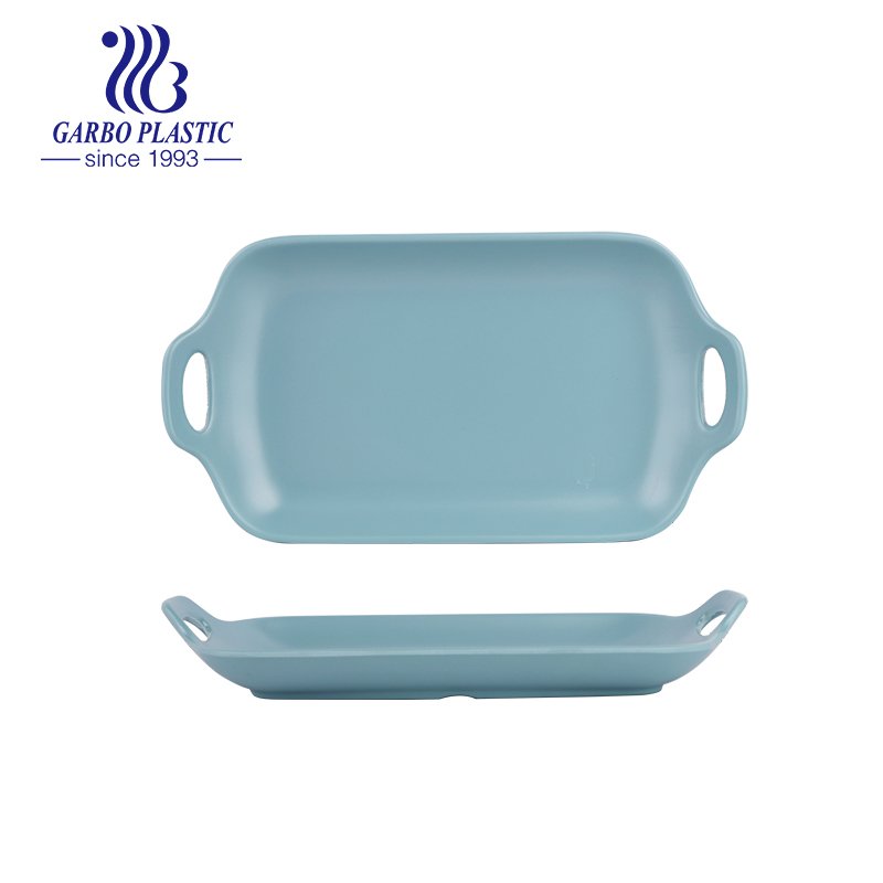 Durable Plastic Baking Dish with Unique Square Shaped Individual Pasta Lasagna Pan with Simple Handle For Home Kitchen