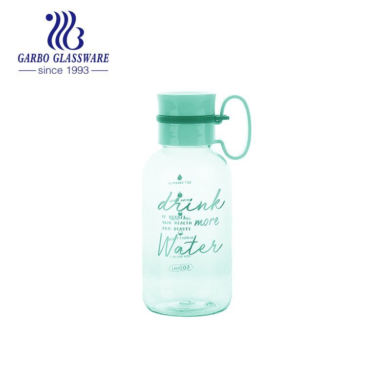 Wholesale 430ml green BPA free easy-carrying plastic water bottle