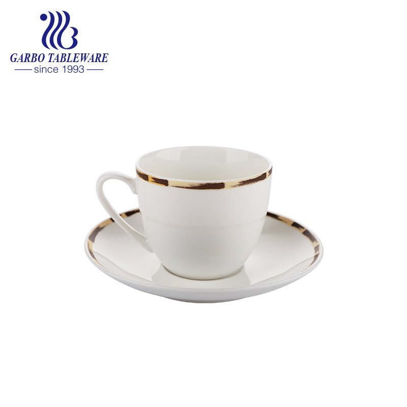 Neue Bone China Keramik Kaffee Zeit Tasse Cappuccino Tasse Espresso Getränke Tassen blaue Farbe Volldruck Porzellan Trinkbecher