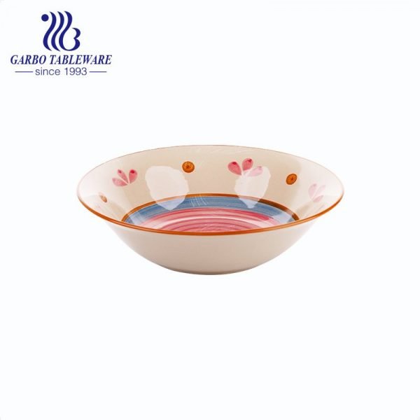 hand painted ceramic bowl
