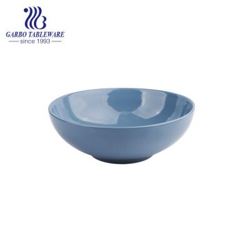 Hotsale Geschirr 760ml blau farbig glasierte Keramikschale für den täglichen Gebrauch