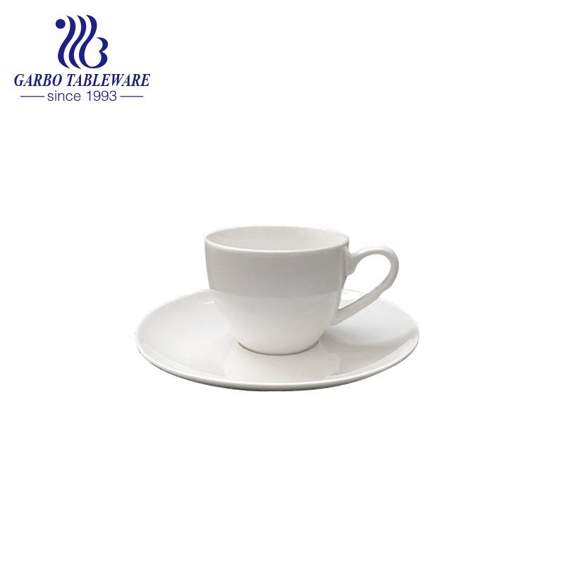 conjunto de xícara e pires de café expresso novo bone china