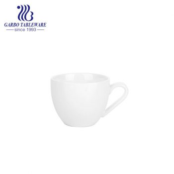 Klare hochwertige Porzellan Trinkbecher Cermaic Kaffeetasse Set klassisches beliebtes Design neue Bone China Latte Getränke Tasse mit kleinem Griff