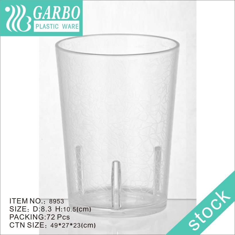 Party tableware reusable 9oz whisky drinking polycarbonate glass cup