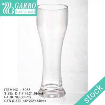 Coupe en verre de pinte de bière polycarbonatr haute tulipe de 16 oz lavable au lave-vaisselle