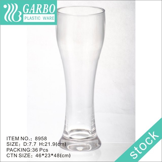 Großhandel vertikale Streifen Design 360ml Polycarbonat Kunststoff Whisky Trinkglas Tasse