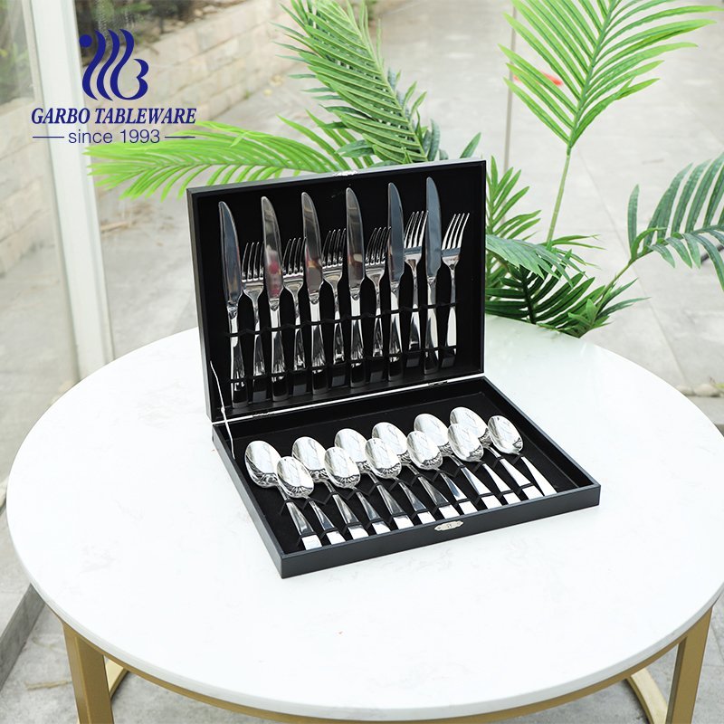 Wholesale cheap silver flatware mirror finished stainless steel 18/0 dinner fork with carton design handle