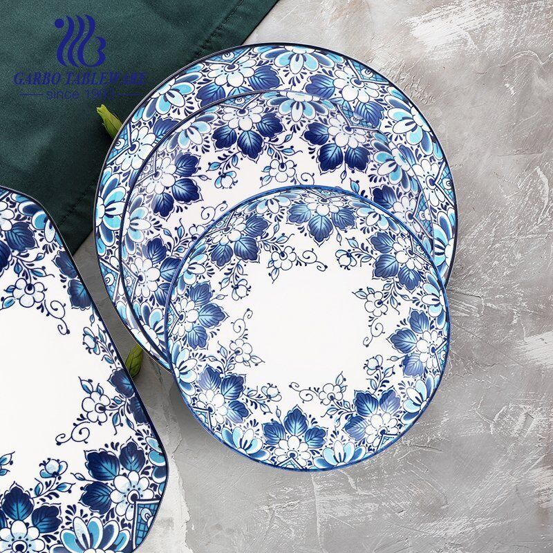 Chaozhou factory luxury ceramic tableware under glazed royal porcelain dinnerware sets