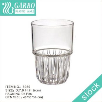 Whisky apilable del diseño de moda de 36cl que bebe la taza de cristal del policarbonato