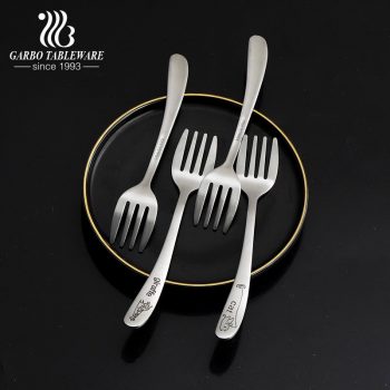 410 stainless steel forks with carved animal logos dessert for sweets cakes