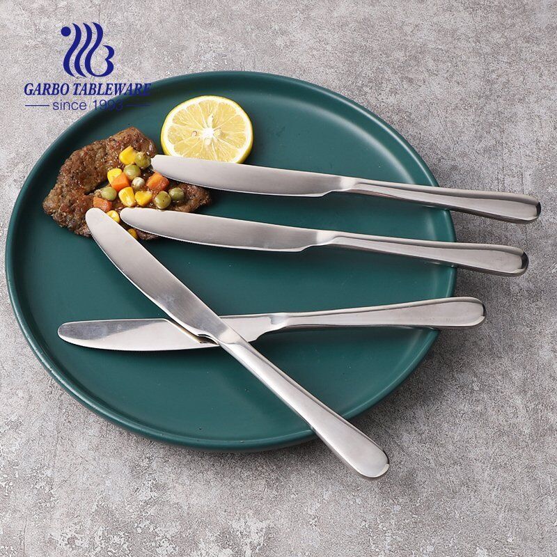 Wholesale Hot Selling Cutlery High Quality Mirror Polish Stainless Steel Dinner Knife