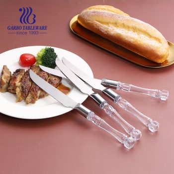 أدوات مائدة من الفولاذ المقاوم للصدأ سكين ستيك مع مقبض بلاستيكي