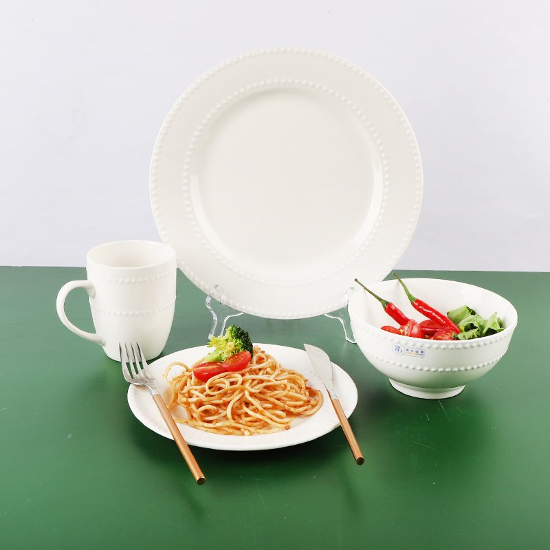 16pcs ceramic dinner set with different material and designs that hot sale for different markets in the world.