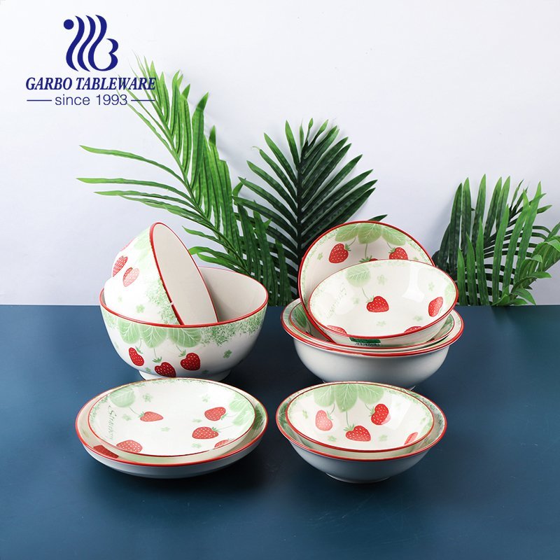 Wholesale A/B grade high quality tableware 7/8/9/10inch deep porcelain dinner plates for dinning