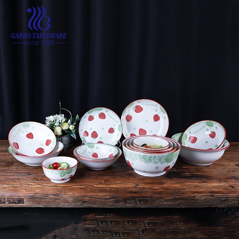 Wholesale A/B grade high quality tableware 7/8/9/10inch deep porcelain dinner plates for dinning