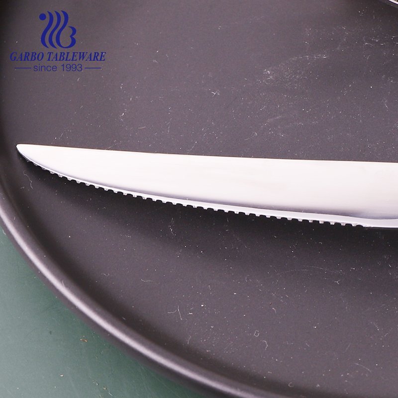 Wholesale Metal Cutlery Knife 430 High Mirror Polish 12-Piece Stainless Steel Steak Knife