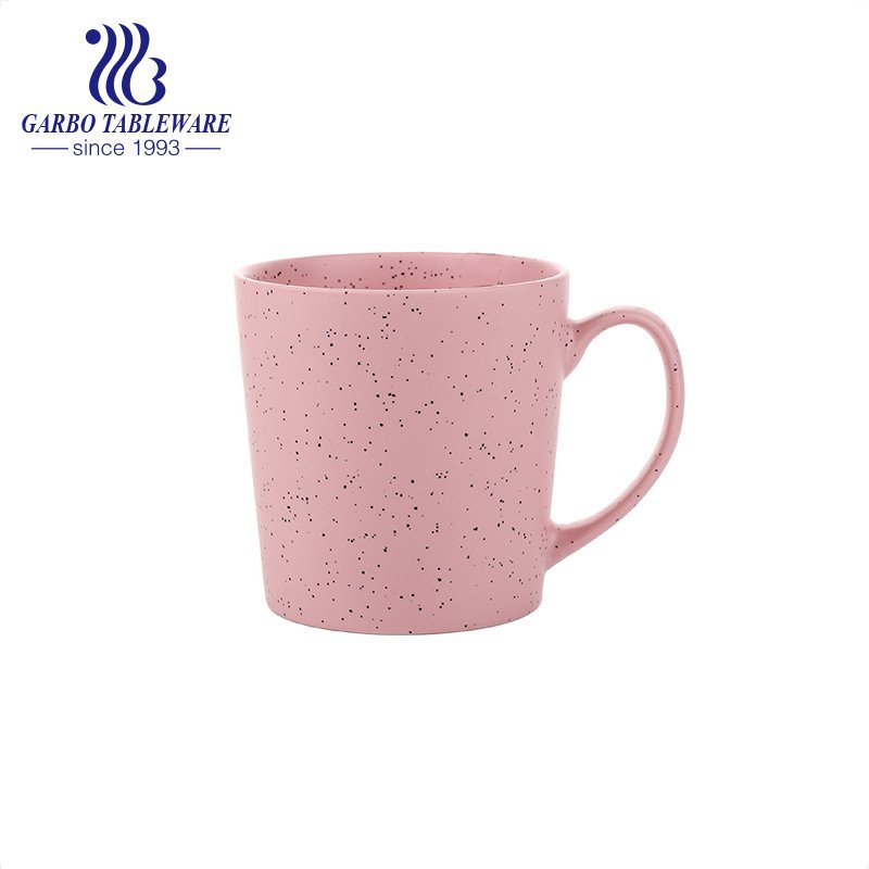 Ceramic classic full decal print water mug big volume 400ml porcelain mug stoneware china stone  juice drinking mug