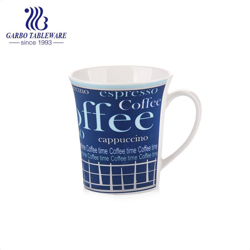 Taza de cerámica para beber café, hojas de porcelana, estampado de calcomanías, tazas de café, jugo y agua, juego de tazas de oficina con asa, tazas de regalo, artículos para bebidas