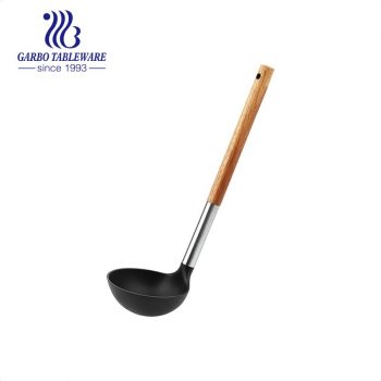 Heat Resistant Soup Ladle Spoon with Comfortable Grip Cooking and Serving Spoon for Soup, Chili, Gravy, Salad Dressing