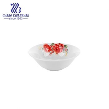 400ml ceramic bowl with flower decal for wholesale