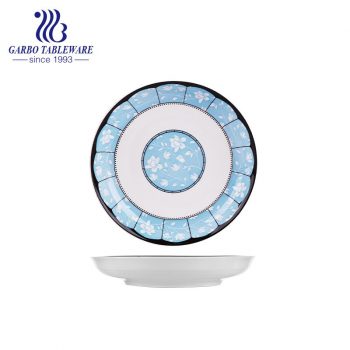 Factory price cheap hot selling custom under glazed design food grade 8inch porcelain charger plate