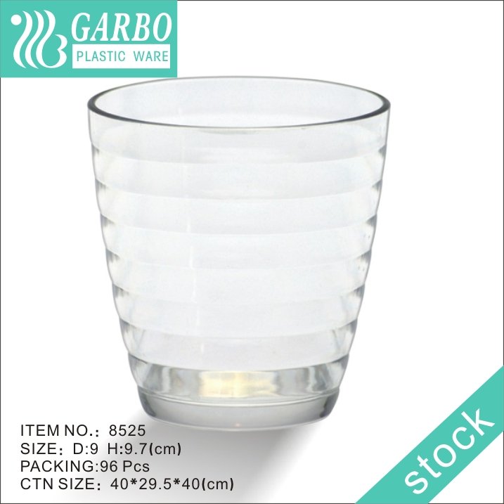 أكواب شرب بلاستيكية شفافة من البولي كربونات سعة 14 أونصة / 380 مل