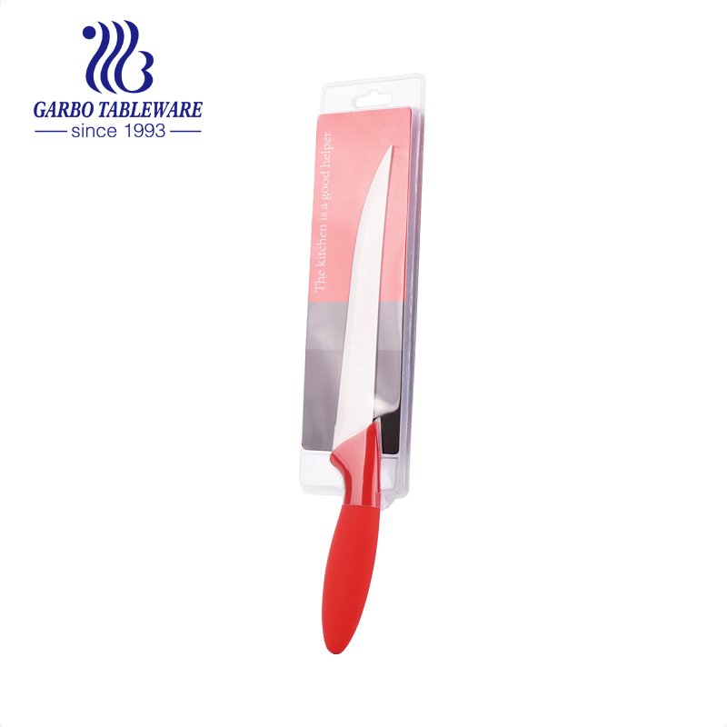 Китай оптовая торговля кухонной посудой 420 нож из нержавеющей стали персонализированный цветной логотип домашнего использования нож для резки с рукой PP