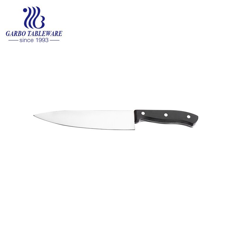 1 embalagem de cartão de cabeça Mordern estilo 420 faca de aço inoxidável fabricante PP Hand Chef Knife
