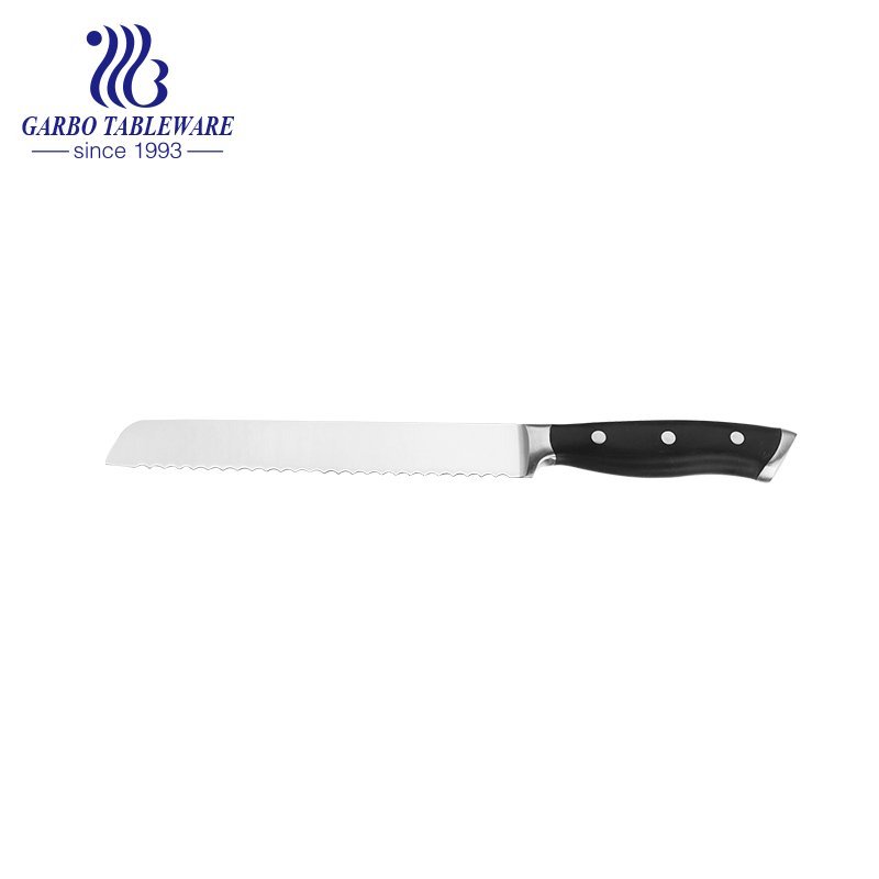 High Quality Wholesale 1PC Head Card Packing Customized Logo 420SS Bread Knife  With PP Hand