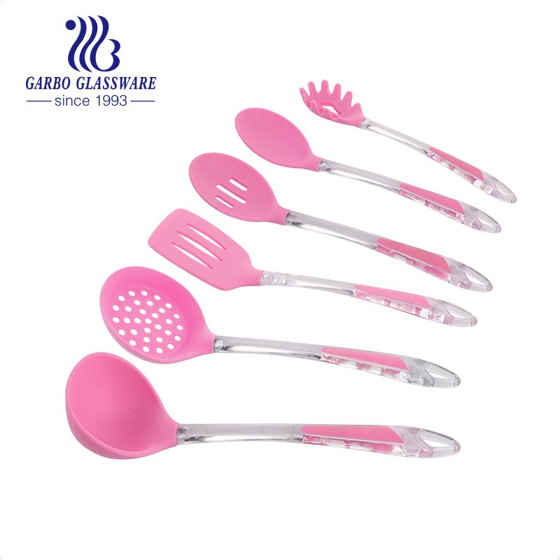 480 ℉ Ferramentas de cozinha resistentes ao calor Conjunto de utensílios de silicone Conjunto de utensílios de cozinha de silicone de 10 unidades de segurança Utensílios de silicone de grau alimentício